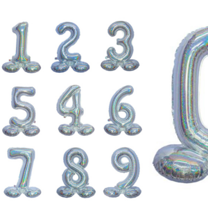 SILVER HOLOGRAPHIC STAND-UP NUMBERS